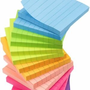 14 Pads/Pack Early Buy 7 Bright Color Lined Sticky Notes Self-Stick Notes 3 in x 3 in, 80 Sheets/Pad