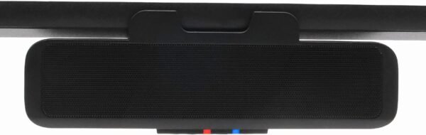 Cyber Acoustics USB & Bluetooth Speaker Bar (CA-2890BT) – USB Powered Speaker with Speakerphone for PC and Bluetooth to Simultaneously Connect to Smartphones, Clamps to Monitor, Convenient Controls