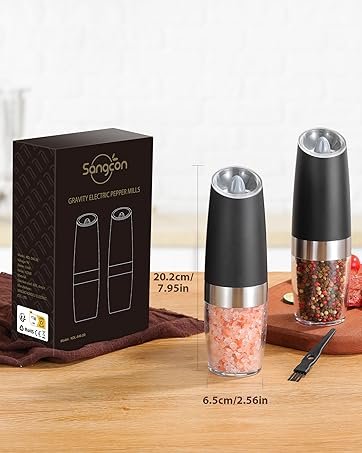 salt and pepper grinder set salt and pepper shakers electric salt and pepper grinder mill automatic