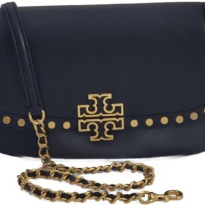 Tory Burch 143920 Britten Black With Gold Hardware Studded Women's Convertible Crossbody Bag