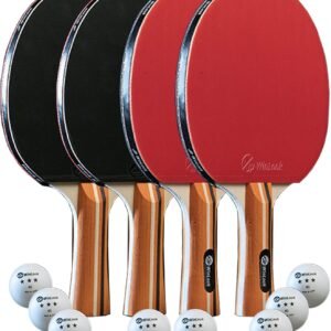 JP WinLook Ping Pong Paddles Sets - Portable Table Tennis Paddle Set with Ping Pong Paddles Professional Case & Ping Pong Balls. Premium Table Tennis Racket Player Set for Indoor & Outdoor Games