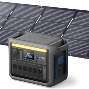 Anker SOLIX C1000 Portable Power Station with 200W Solar Panel, 1800W Solar Generator, 1056wh LFP (LiFePO4) Battery, 6 AC Outlets, Up to 2400W for Home, Power Outages, and Outdoor Camping