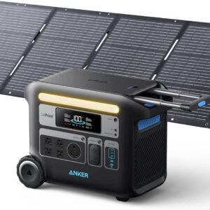 Anker SOLIX F2000 Portable Power Station, PowerHouse 767, 2048Wh GaNPrime Solar Generator with 200W Solar Panel, LiFePO4 Batteries, 4 AC Outlets Up to 2400W for Home, Power Outage, Outdoor Camping