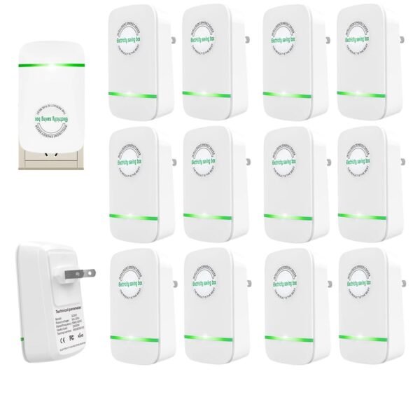 2025 New Power Saver Energy Saving Device, Stop Energy Watt Saving Device Household Electricity Saving Box, Energy Saving Device for Electricity Energy Saver US Plug 90V-250V 30KW (12PCS)