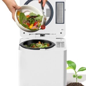 3L Electric Composter for Kitchen, Smart Compost Bin for Countertop, Odorless/Auto-Clean/LED Display, Turn Food Waste into Fertilizer in 4/6 hrs