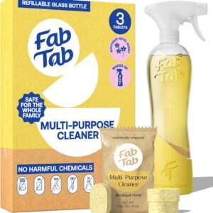 Multi-Surface Cleaner Starter Kit - Natural Cleaning Products - Household Cleaners - All-Purpose Cleaner Tablets - Plant-Based - Plastic-Free | Hotel Scent | No Harsh Chemicals