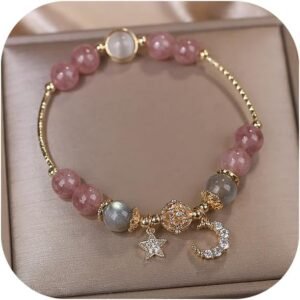 2024 Layered Pure Pearl Bracelets Handmade Vintage Stylish Bracelets, Double Layer Pearl Strand Bracelet for Women