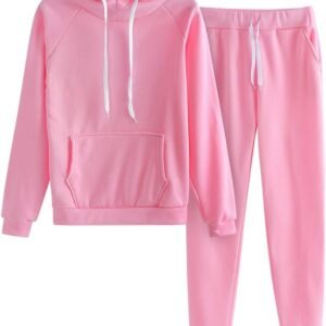 Womens 2 Piece Sweatsuit Trendy Loose Two Piece Tracksuit Long Sleeve and Pants Lounge Set Athletic Tracksuit