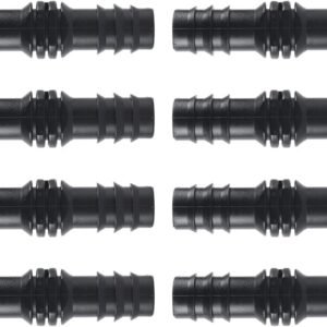 8Pcs 1/2inch 16mm Garden Barbed Connector Drip Irrigation Hose Connector Soaker Hose Connectors Hose End Stop