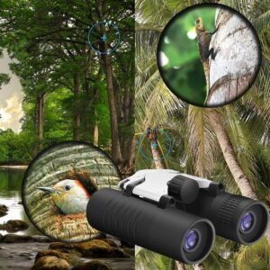 8x21 Protable Compact Binoculars for Adults & Kids, High Definition Large Field, Easy Focus Long Range, for Bird Watching, Opera, Traveling, Hunting, Concert, Sightseeing, Gray