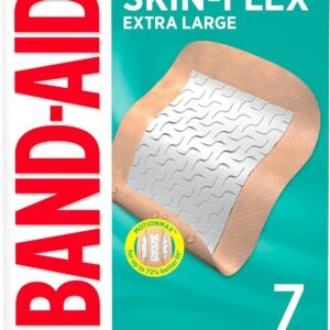 Band-Aid Brand Skin-Flex Adhesive Bandages for First Aid and Wound Care of Minor Cuts and Scrapes & Burns, Flexible Sterile Bandages for Fingers & Knees, Extra Large, All One Size, 7 ct