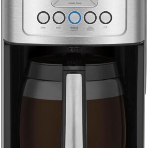 Cuisinart Coffee Maker, 14-Cup Glass Carafe, Fully Automatic for Brew Strength Control & 1-4 Cup Setting, Stainless Steel, DCC-3200P1