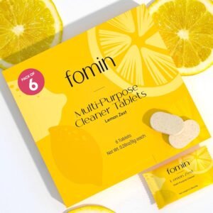 FOMIN Multi Surface Cleaner Refill Tablets (6 Pack) - Lemon Zest - All Purpose Cleaner Refill Tablets, All-In-One Tablet Cleaner For Household & Kitchen Cleaning - Makes 102 fl oz (6 x 17 Fl oz)