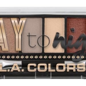 L.A. COLORS Day To Night 12 Color Eyeshadow Palette, Sundown, 0.28 oz. (CES430), Powder