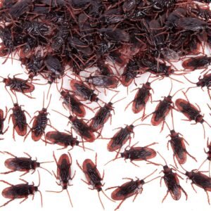 LovesTown 150PCS Fake Roaches, Lifelike Roaches 1.75 Inches Faux Cockroaches Prank Toy Bugs for Halloween Party Joke Props Funny Trick