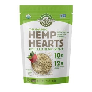 Manitoba Harvest Organic Hemp Seeds, 7oz; 10g Plant Based Protein and 12g Omega 3 & 6 per Srv | smoothies, yogurt & salad | Non-GMO, Vegan, Keto, Paleo, Gluten Free