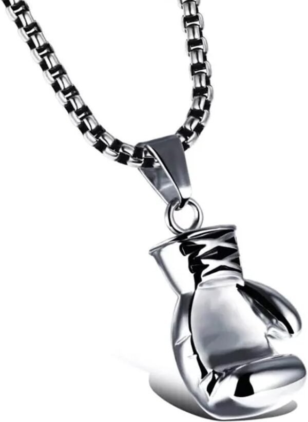 Men Women Punk Stainless Steel Boxing Glove Chain Pendant Necklace Personalized Fitness Sports Jewelry Gift