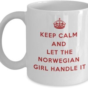 Norwegian Mug - Let the Norwegian girl handle it - Norway flag - Funny gift for Norwegian - Coffee mug 11 OZ