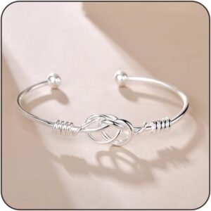 Sterling Silver Bangle Bracelets for Women Adjustable 925 Silver Cuff Bracelet Jewelry Fashion Simple Open Bangles Cuff Jewelry Gift for Women Teen Girls